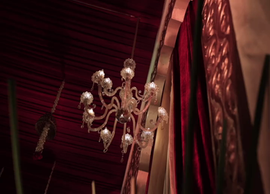A Slow Motion Shot of an Indian Wedding Venue Decoration in India