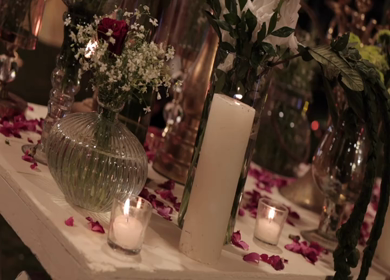 A Slow Motion Shot of an Indian Wedding Venue Decoration in India