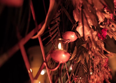 A Slow Motion Shot of an Indian Wedding Venue Decoration in India
