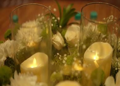 A Slow Motion Shot of an Indian Wedding Venue Decoration in India
