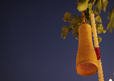 A Slow Motion Shot of an Indian Wedding Venue Decoration in India