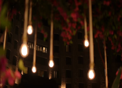 A Slow Motion Shot of an Indian Wedding Venue Decoration in India
