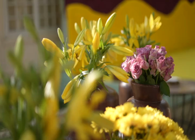 A Slow Motion Shot of an Indian Wedding Venue Decoration in India