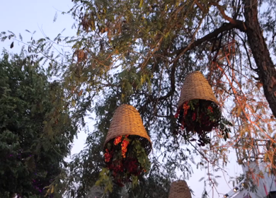 A Slow Motion Shot of an Indian Wedding Venue Decoration in India