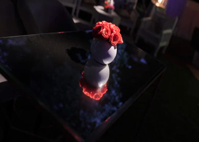 A Slow Motion Shot of an Indian Wedding Venue Decoration in India