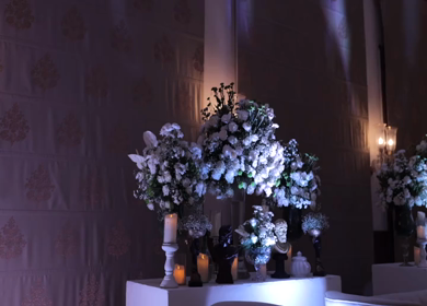 A Slow Motion Shot of an Indian Wedding Venue Decoration in India