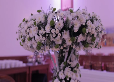 A Slow Motion Shot of an Indian Wedding Venue Decoration in India