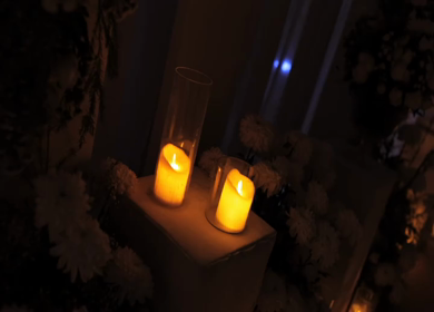 A Slow Motion Shot of an Indian Wedding Venue Decoration in India