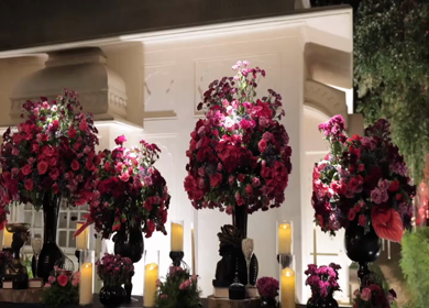 A Slow Motion Shot of an Indian Wedding Venue Decoration in India