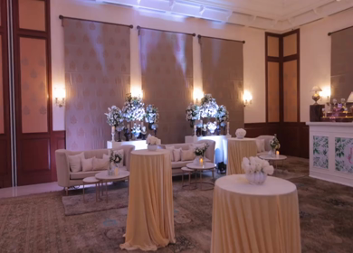 A Slow Motion Shot of an Indian Wedding Venue Decoration in India