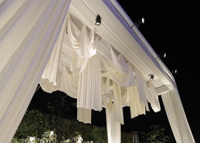 A Slow Motion Shot of an Indian Wedding Venue Decoration in India