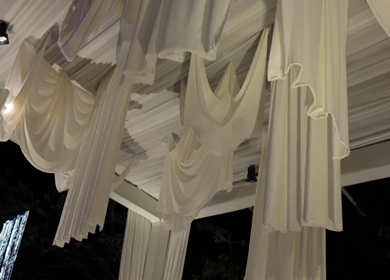 A Slow Motion Shot of an Indian Wedding Venue Decoration in India