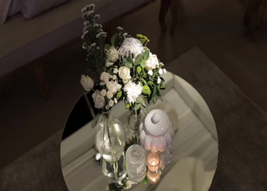 A Slow Motion Shot of an Indian Wedding Venue Decoration in India