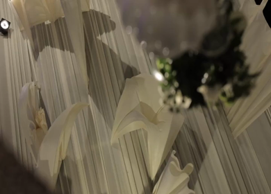 A Slow Motion Shot of an Indian Wedding Venue Decoration in India