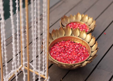 A Slow Motion Shot of an Indian Wedding Venue Decoration in India