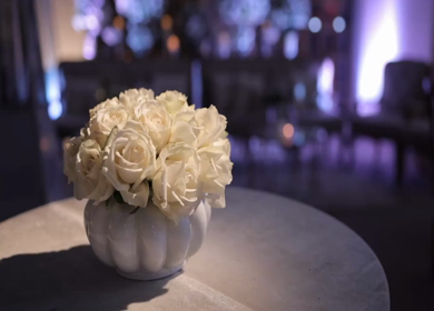 A Slow Motion Shot of an Indian Wedding Venue Decoration in India