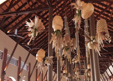 A Slow Motion Shot of an Indian Wedding Venue Decoration in India
