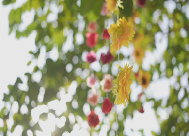 A Slow Motion Shot of an Indian Wedding Venue Decoration in India