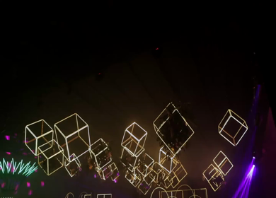 A Slow Motion Shot of an Indian Wedding Venue Decoration in India