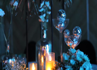 A Slow Motion Shot of an Indian Wedding Venue Decoration in India