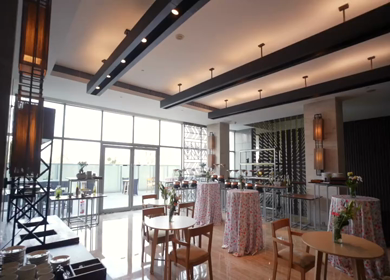 A Slow Motion Shot of an Indian Wedding Venue Decoration in India