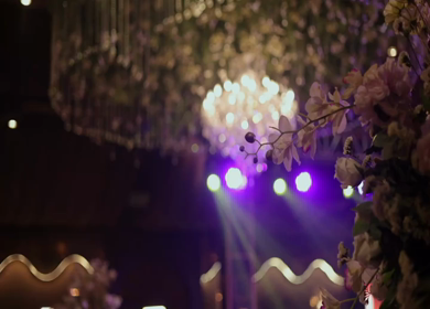 A Slow Motion Shot of an Indian Wedding Venue Decoration in India