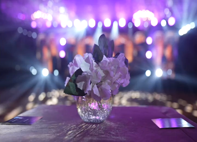 A Slow Motion Shot of an Indian Wedding Venue Decoration in India