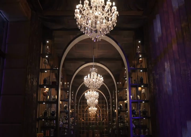 A Slow Motion Shot of an Indian Wedding Venue Decoration in India