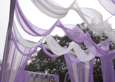 A Slow Motion Shot of an Indian Wedding Venue Decoration in India