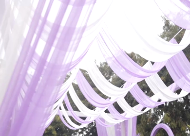 A Slow Motion Shot of an Indian Wedding Venue Decoration in India