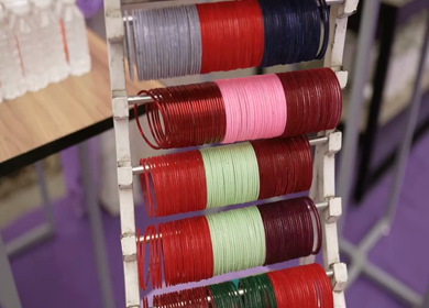 A Slow Motion Shot of an Indian Wedding Venue Decoration in India