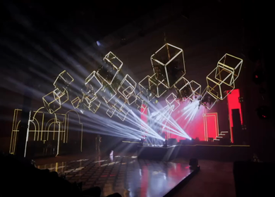 A Slow Motion Shot of an Indian Wedding Venue Decoration in India