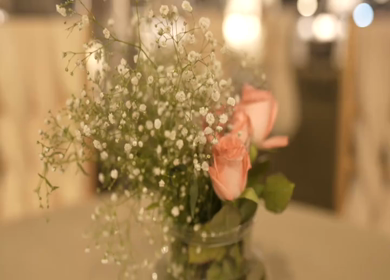A Slow Motion Shot of an Indian Wedding Venue Decoration in India