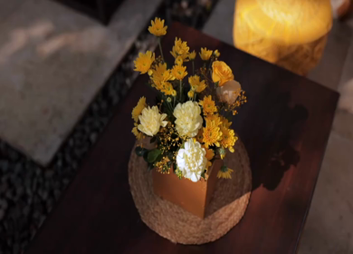 A Slow Motion Shot of an Indian Wedding Venue Decoration in India