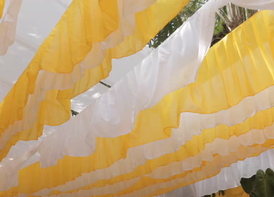 A Slow Motion Shot of an Indian Wedding Venue Decoration in India