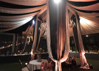 The Savoy, Mussoorie - 5th January 2025 : A Slow Motion Shot of an Indian Wedding Venue Decoration in India