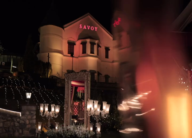 The Savoy, Mussoorie - 5th January 2025 : A Slow Motion Shot of an Indian Wedding Venue Decoration in India