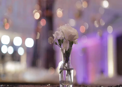 A Slow Motion Shot of an Indian Wedding Venue Decoration in India