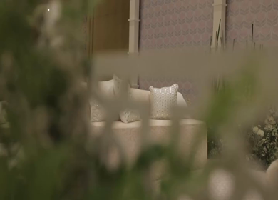 A Slow Motion Shot of an Indian Wedding Venue Decoration in India