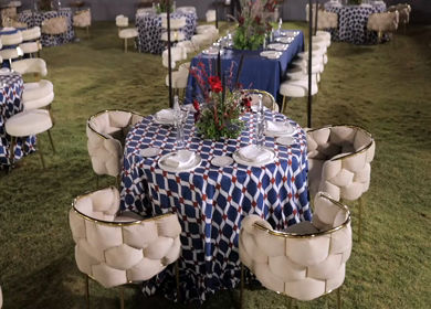 A Slow Motion Shot of an Indian Wedding Venue Decoration in India