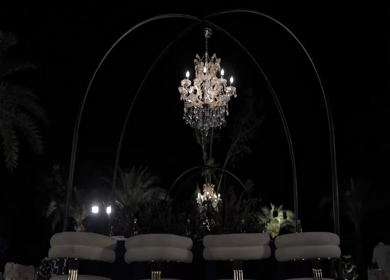 A Slow Motion Shot of an Indian Wedding Venue Decoration in India