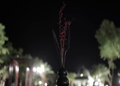 A Slow Motion Shot of an Indian Wedding Venue Decoration in India