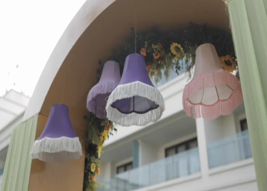 A Slow Motion Shot of an Indian Wedding Venue Decoration in India