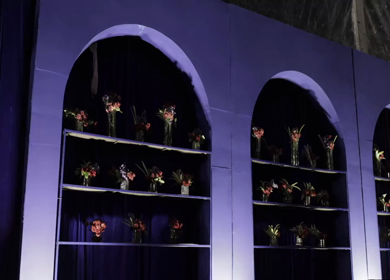 A Slow Motion Shot of an Indian Wedding Venue Decoration in India