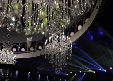 A Slow Motion Shot of an Indian Wedding Venue Decoration in India