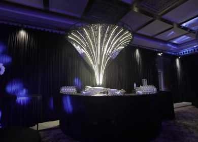 A Slow Motion Shot of an Indian Wedding Venue Decoration in India