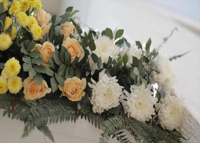 A Slow Motion Shot of an Indian Wedding Venue Decoration in India