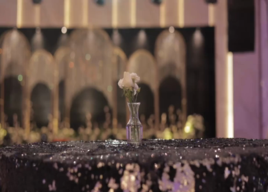 A Slow Motion Shot of an Indian Wedding Venue Decoration in India