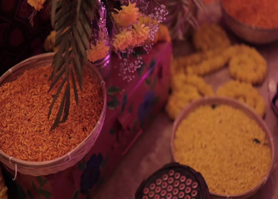 A Slow Motion Shot of an Indian Wedding Venue Decoration in India