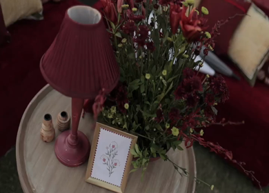 A Slow Motion Shot of an Indian Wedding Venue Decoration in India